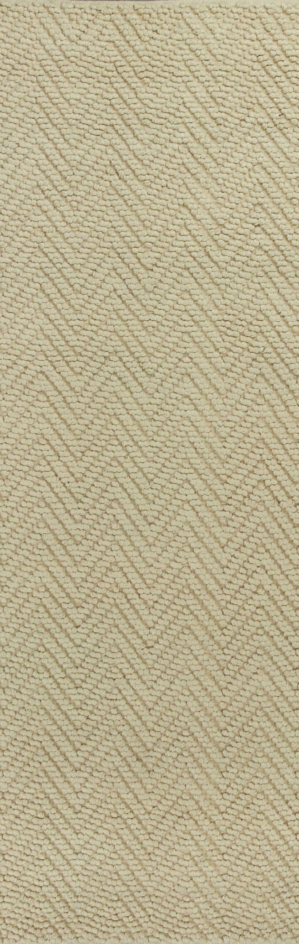 6inches x 9inches Ivory Plain Herringbone Woven Jute Indoor Area Rug