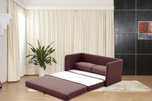 Brown Modern Loveseat Sleeper Contemporary Style