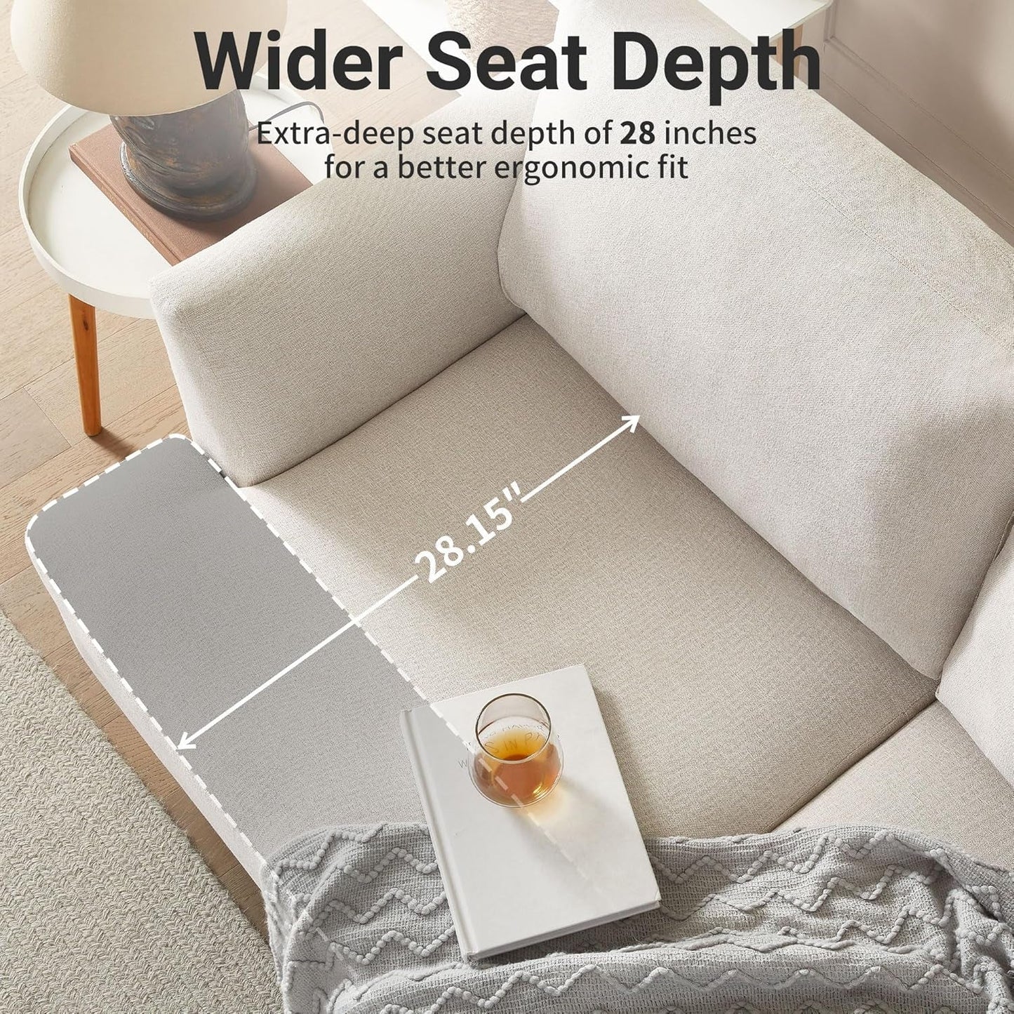 Modern Dark Grey Loveseat for Small Spaces